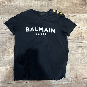 Authentic Balmain logo tee size small
